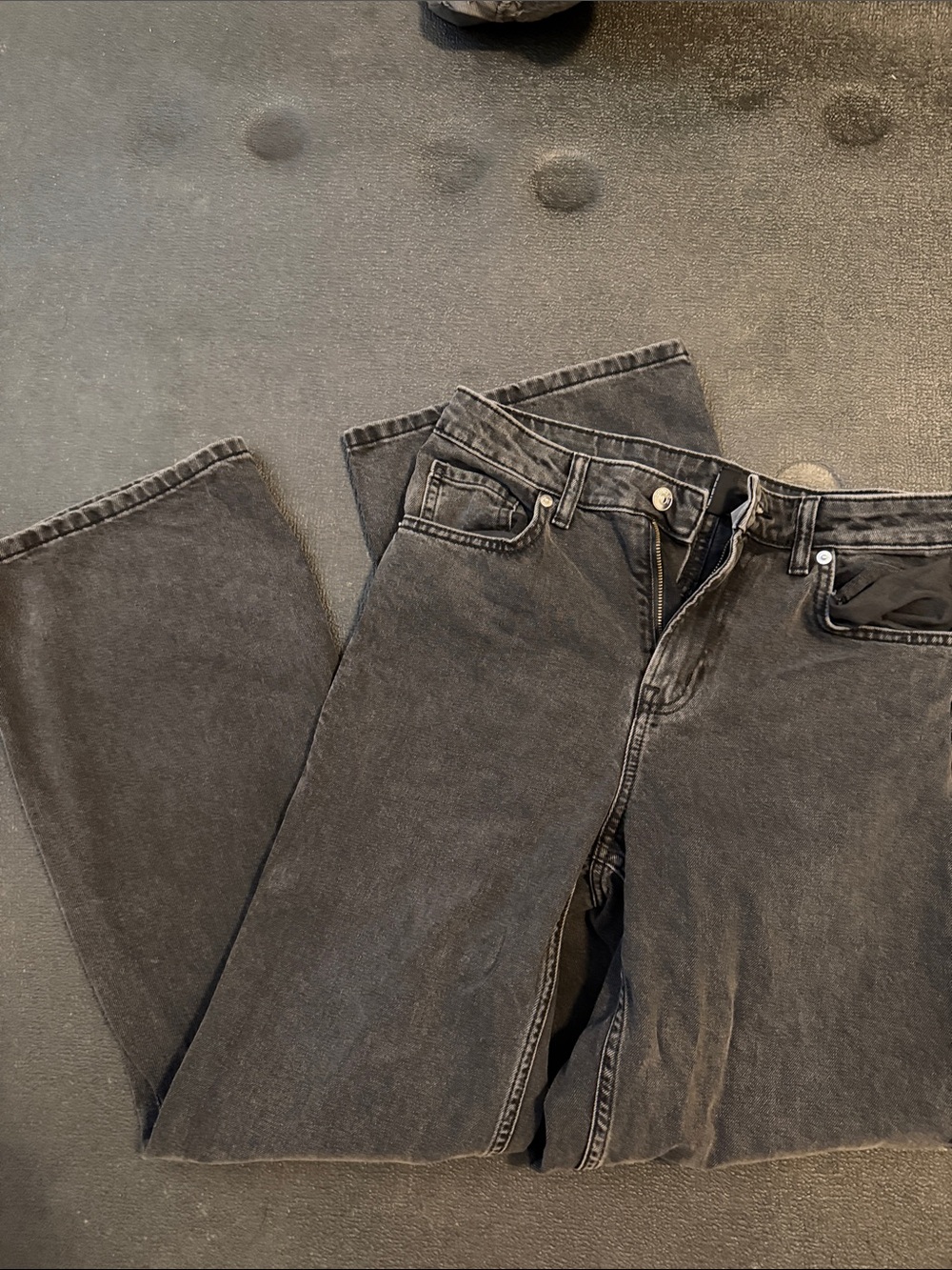H&M Women's Black Washed Flare Jeans